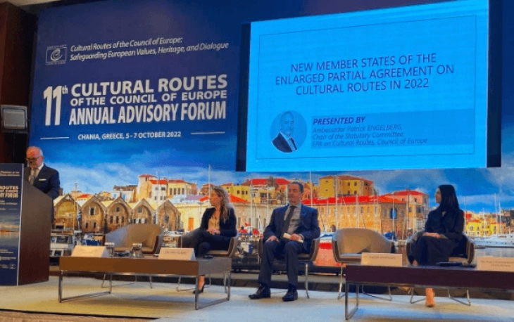 Kostadinovska Stojchevska addresses 2022 Cultural Routes Annual Advisory Forum in Crete