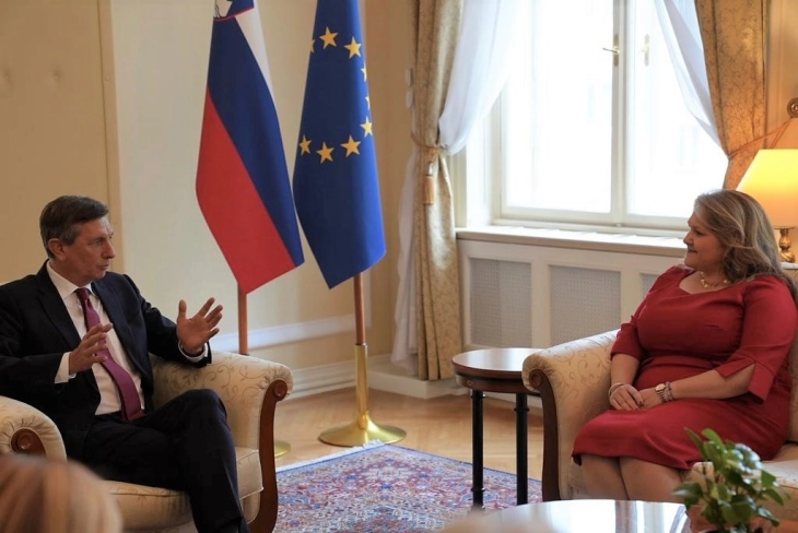 Minister Petrovska holds meeting with Slovenian President Pahor