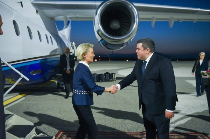 Von der Leyen, Johansson arrive in Skopje