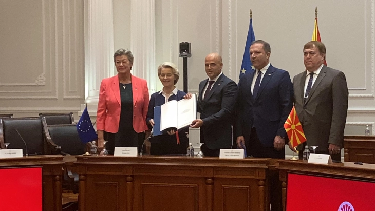 North Macedonia, EU sign Frontex agreement in Macedonian