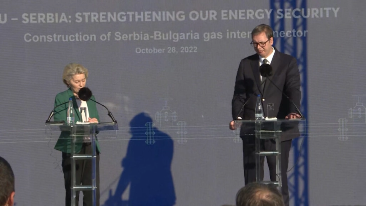 Von der Leyen: EUR 165 million to help Serbia amid energy crisis, Belgrade to join in gas procurement