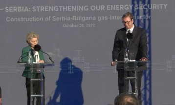 Von der Leyen: EUR 165 million to help Serbia amid energy crisis, Belgrade to join in gas procurement