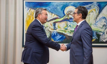 President Pendarovski meets Kazakhstan’s Deputy PM and Foreign Minister Mukhtar Tleuberdi