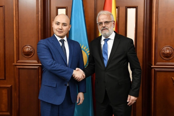 Speaker Xhaferi meets Kazakh Minister of National Economy Kuantyrov