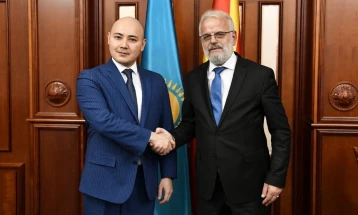Speaker Xhaferi meets Kazakh Minister of National Economy Kuantyrov