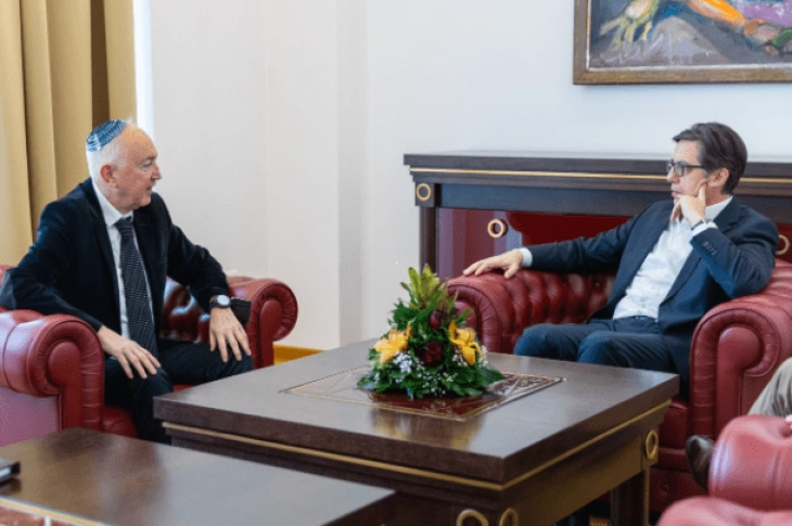 President Pendarovski meets Head of Jewish Community Levi