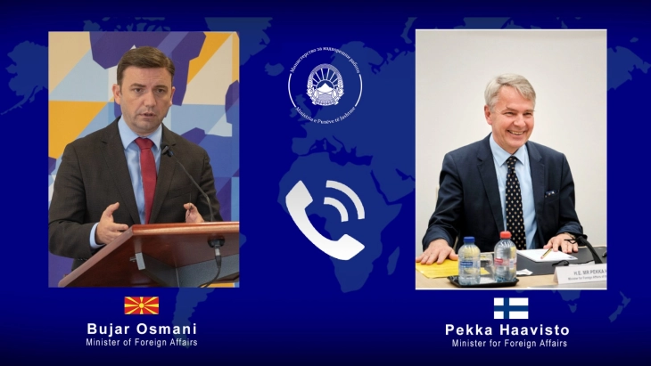 FM Osmani, Finnish counterpart Haavisto in phone call