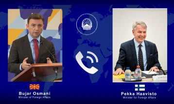 FM Osmani, Finnish counterpart Haavisto in phone call