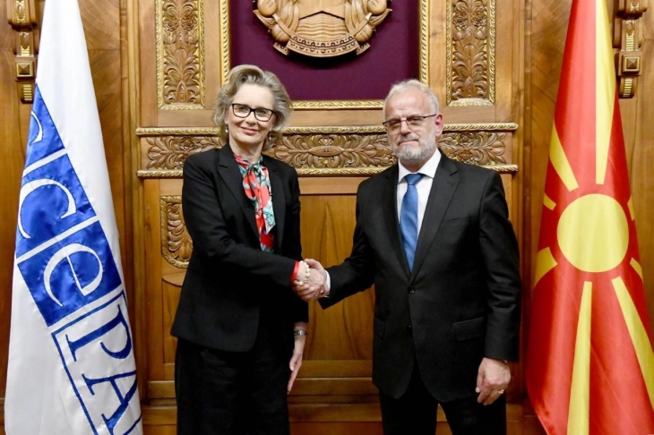 Speaker Xhaferi meets OSCE Parliamentary Assembly President Cederfelt