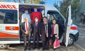 Japan donates ambulance to Sveti Nikole health center