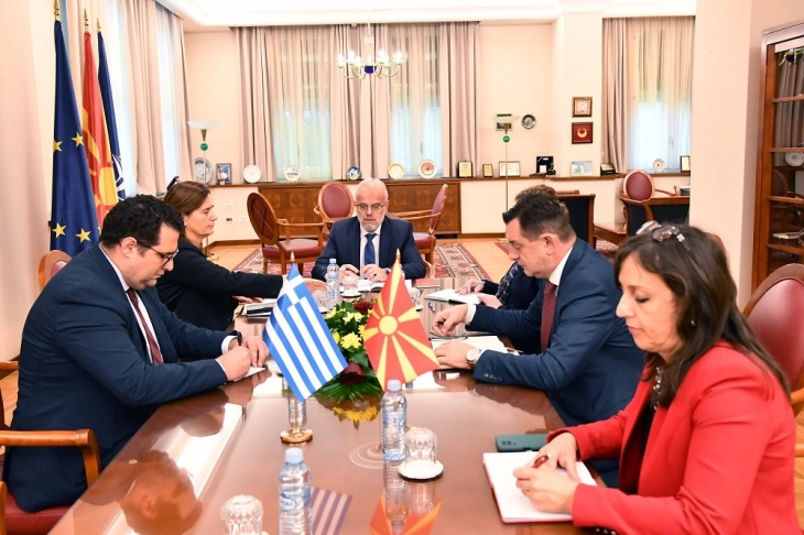 Speaker Xhaferi meets new Greek Ambassador Philippidou