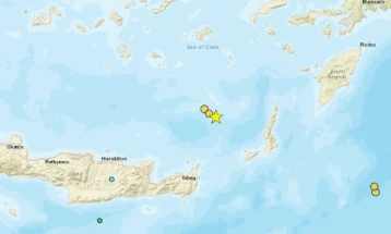Tërmet me një intensitet prej 5.5 ballë në afërsi të ishullit grek të Kretës