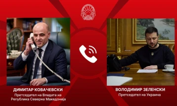 Kovachevski – Zelensky: N. Macedonia to continue providing support to Ukraine