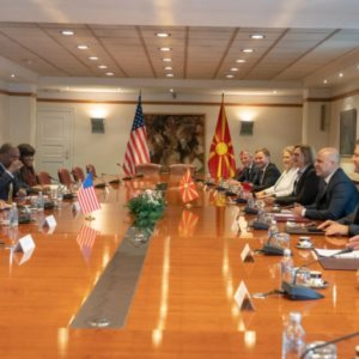 Шоле во Скопје на средба со Ковачевски: Силното стратешко партнерство со САД е од голема важност во годината која ни претстои