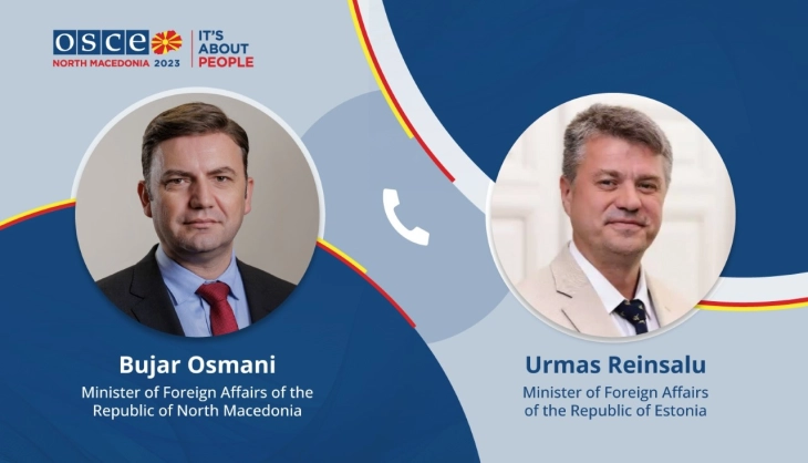 Osmani – Reinsalu: Estonia supports priorities of Macedonian OSCE Chairmanship