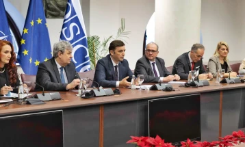 Takimi Osmani- Kuinti i ambasadorëve të OSBE-së:  Maqedonia e Veriut e gatshme t’i sigurojë OSBE-së udhëheqje politike