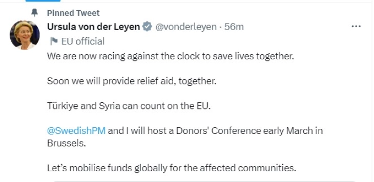 BE-ja do të organizojë konferencë donatorësh për Sirinë dhe Turqinë