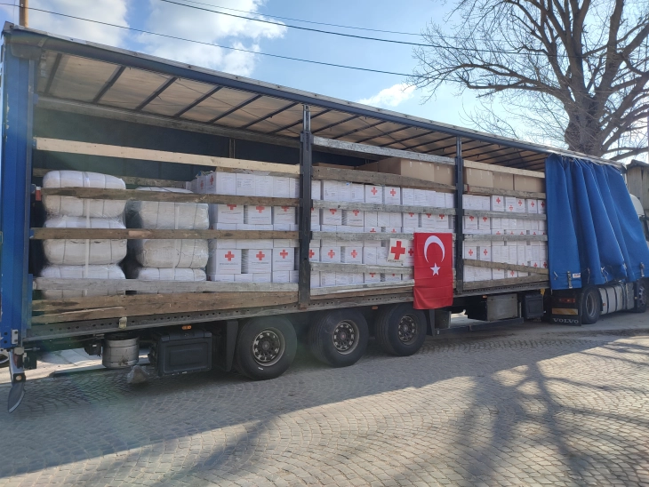 Macedonian Red Cross sends first shipment of humanitarian aid to Türkiye and Syria
