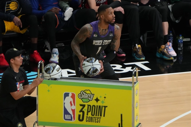 Lillard wins three-point contest, says 'now I can retire from it'
