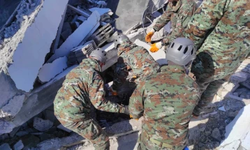Пречек на припадниците на Армијата кои учествуваа во спасувачката операција во Турција