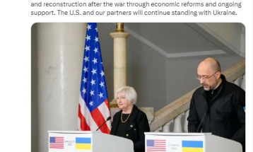Ministrja amerikane e Financave mbërriti në vizitë të paparalajmëruar në Ukrainë