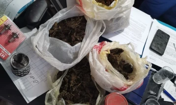 Претрес во Скопје, пронајден килограм марихуана, приведен дилер