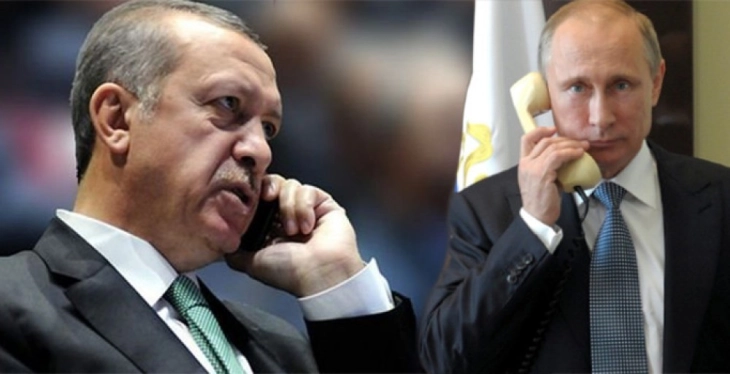 Bisedë telefonike Erdogan - Putin