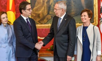 Австрискиот претседател Ван дер Белен во официјална посета на Северна Македонија
