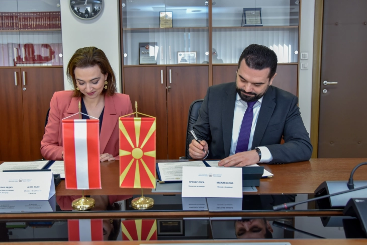 Justice Ministers sign statement to strengthen cooperation between N. Macedonia and Austria in judicial reforms