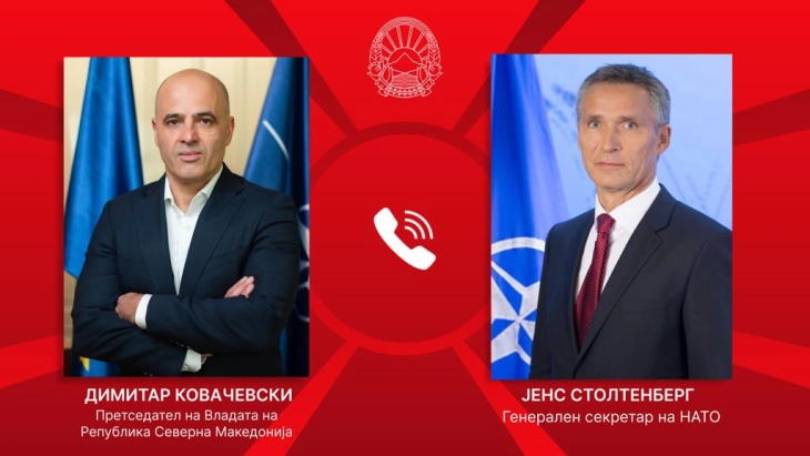 Kovachevski – Stoltenberg: United and strong together in NATO, North Macedonia a factor of stability