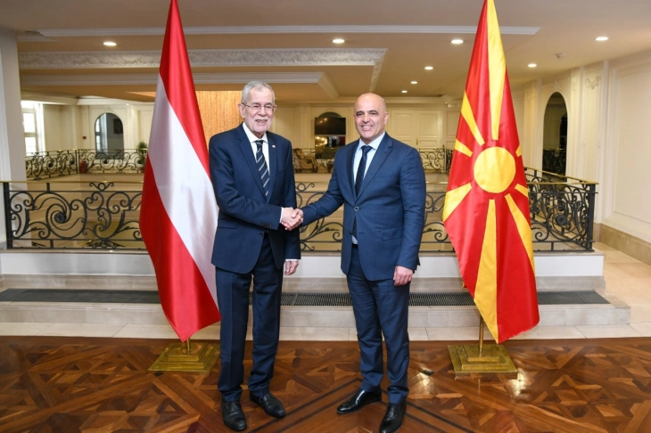 Kovachevski-Bellen: Excellent cooperation with Austria reaffirmed, North Macedonia committed on EU path