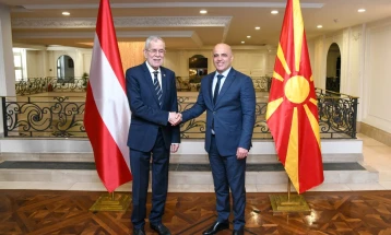 Kovachevski-Bellen: Excellent cooperation with Austria reaffirmed, North Macedonia committed on EU path