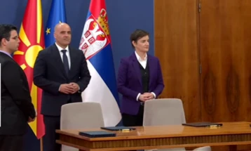 Заедничка прес-конференција на премиерите Димитар Ковачевски и Ана Брнабиќ (во живо)