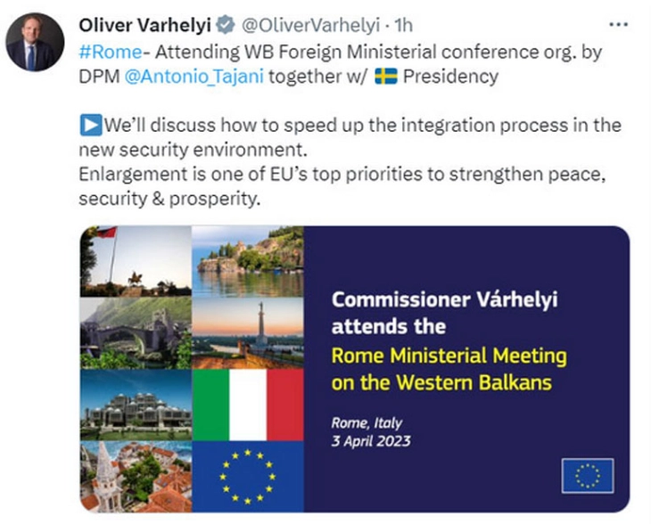 Varhei: Në Romë do të diskutohet për procesin e përshpejtuar të integrimeve në BE