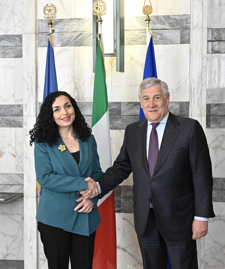 Presidentja e Kosovës, Osmani u takua me zëvendës kryeministrin dhe ministrin e Jashtëm italian, Antonio Tajani