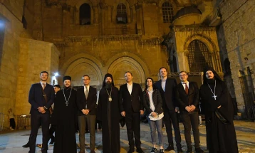 State and church delegation in Jerusalem attends Church of the Holy Sepulchre service