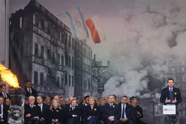 Leaders of Germany, Poland, Israel remember Warsaw Ghetto 'warriors'