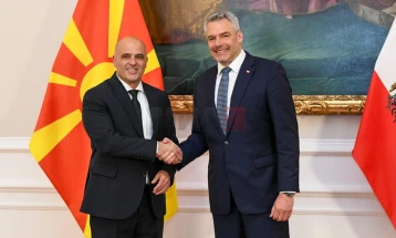 Kovaçevski-Nehamer: Austria është një partner i fortë ekonomik dhe mbështetës i integrimit evropian të Maqedonisë së Veriut