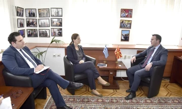 Kryetari i Komisionit për Çështje Evropiane, Ademi u takua me ambasadoren greke, Filipidu