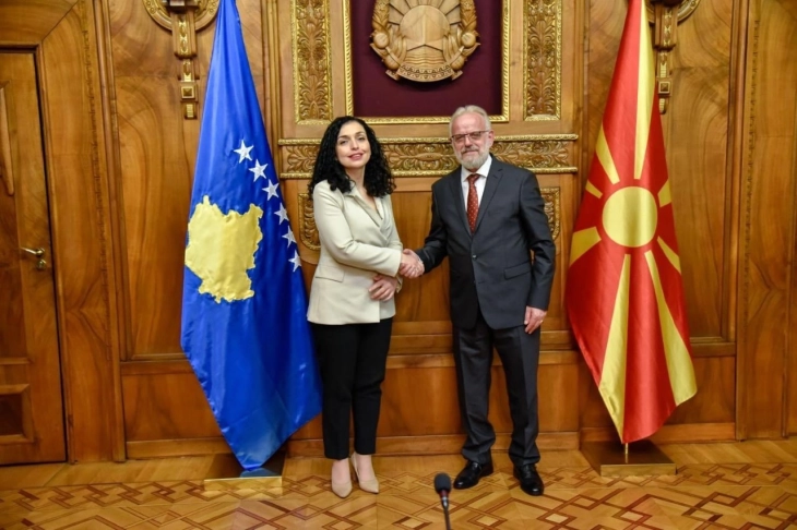 Speaker Xhaferi meets Kosovo President Osmani-Sadriu