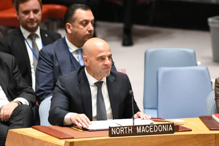 Kovaçevski nga Këshilli i Sigurimit të KB-së: Maqedonia e Veriut është shembull për zgjidhjen e çështjeve të hapura në vend dhe me fqinjët
