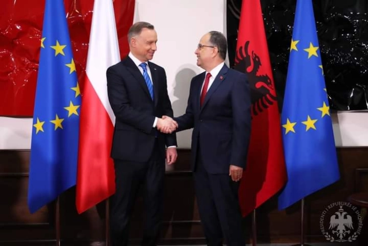 Duda në Tiranë: Polonia mbështet anëtarësimin e Shqipërisë në BE