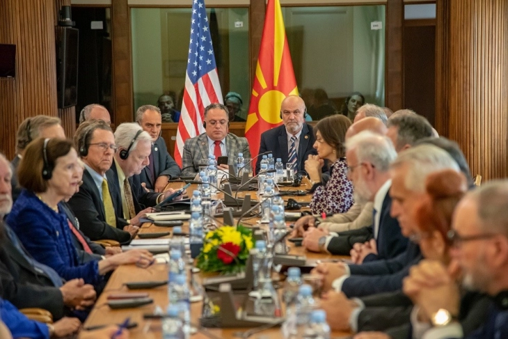 Speaker Xhaferi meets delegation of Council of American Ambassadors