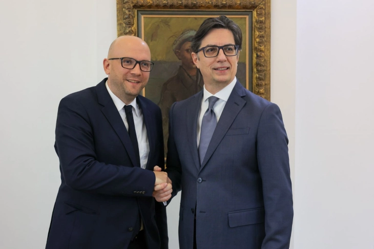 Средба на претседателот на државата Пендаровски со Сарацин, специјален пратеник на Владата на Сојузна Република Германија