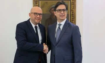 Takim i presidentit të shtetit Pendarovski me Saracin, i dërguar i posaçëm i Qeverisë së Republikës Federale të Gjermanisë