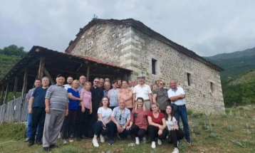 Традиционален собир на Македонците по потекло од Крчишта, Албанија во црквата „Свети Спас