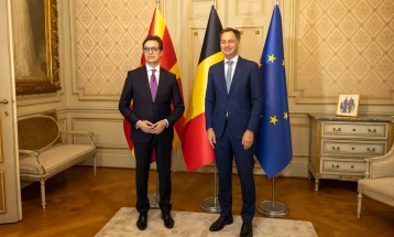 Pendarovski – De Croo: Belgium supports N. Macedonia’s EU integration and EU enlargement policy