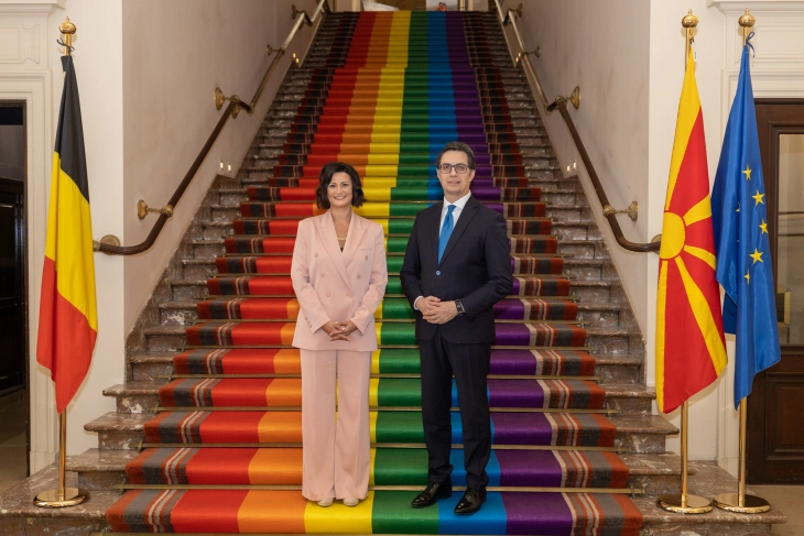 President Pendarovski meets Belgian Senate President D'Hose