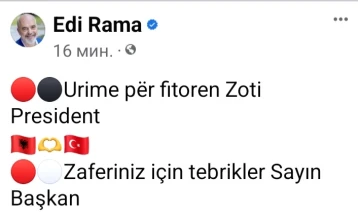 Rama uron Erdoganin për fitoren