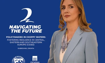 Гувернерката Ангеловска-Бежоска на конференција во Хрватска организирана од ХНБ и ММФ